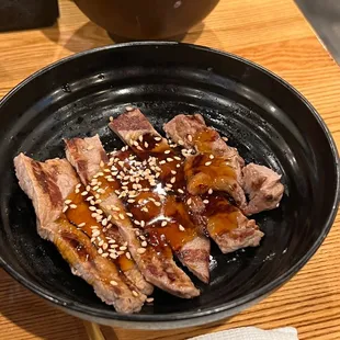 Super dry inedible beef teriyaki