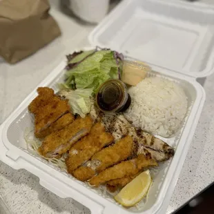 Any 2 Items Dinner Bento Box - Tonkatsu &amp; Saba Shioyaki | IG: xstina.eats