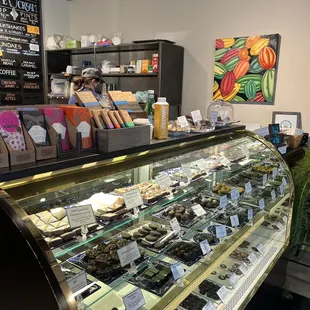 a display of chocolates