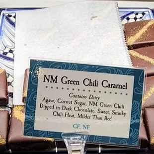 New Mexico Green Chili Caramel $3.50 October 2024