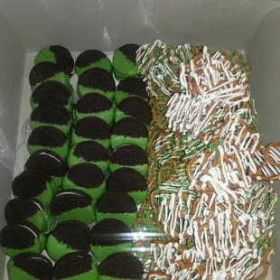 Chocolate Dipped Oreos and Pretzels