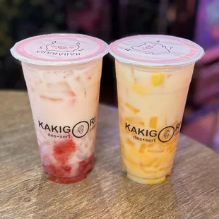 Strawberry yakult and Mango yakult