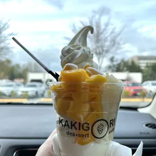 Mango sticky rice soft serve