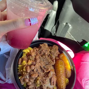 delicious mixture of fresh juice and a lunch plate