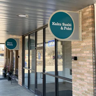 This is the entrance to Kaku Sushi and Poki!