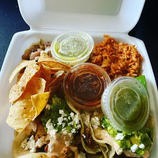A La Carte Tacos - Add rice and beans.
