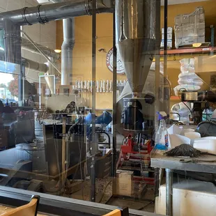 The coffee bean production area.