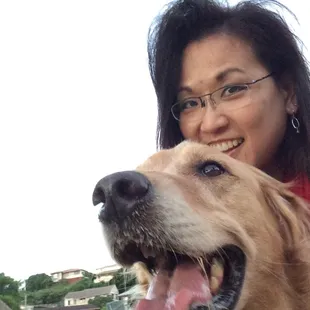 Such a nice park to hang out in with houses all around! Just me and cutie-pie Makana hanging out! :)