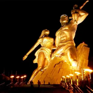 a statue of a man and a woman