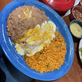 Cheese enchiladas lunch