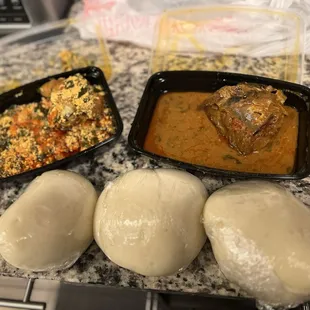 a variety of food items