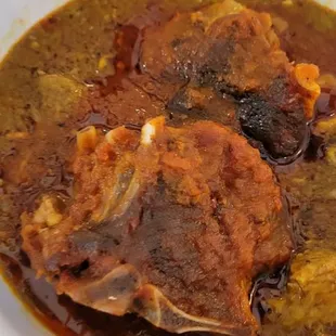 Goat with okra  - Min