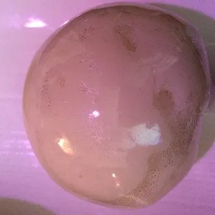 Fufu made out of yams. Tastes like mashed potatoes. Consistency of dough.