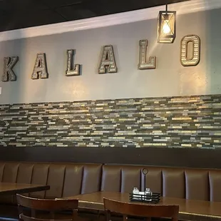 Inside restaurant