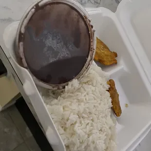 White rice and small sized beans