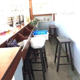 Behind the bar