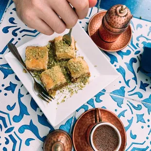 Baklava &amp; Turkish coffee