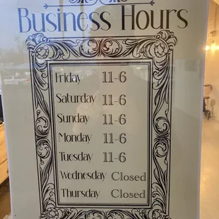 Business hours