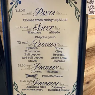 General menu