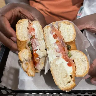Smoked salmon bagel
