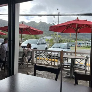 outside