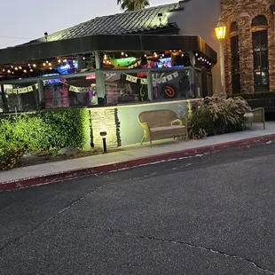 outside