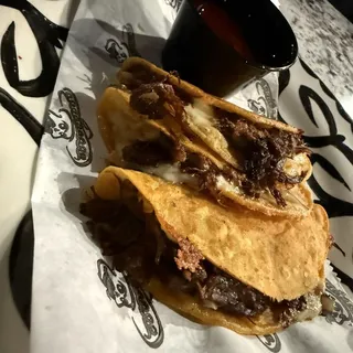 Quesa birria tacos.