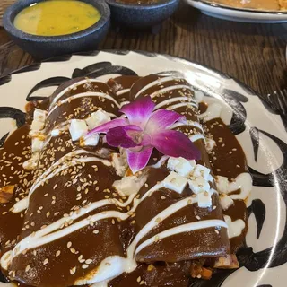Mole Ranchero Enchiladas