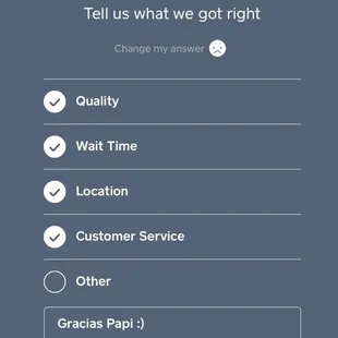 Leaving good feedback for Papi lol