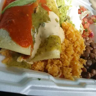 beef and chicken enchiladas