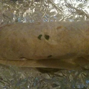 My spicy tofu burrito from 1/21/12, just moments before I devoured it.