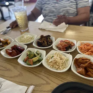 a variety of asian dishes