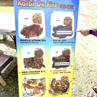 Kalbi on Fire Menu 2.28.24