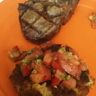 Surf and Turf tonight. Delicious! Thanks Kalck&apos;s!!!