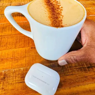 The perfect Dirty Chai on this Fall afternoon!  And, this place makes a mean one!!  Soooo Good!