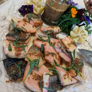 Essence Poached Salmon - Dinner Party Catering