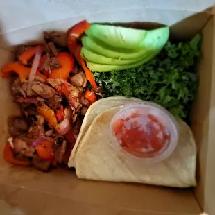 Jackfruit fajitas