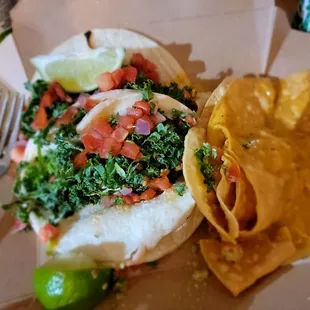 Fried avocado tacos