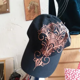 Cool henna inspired hats and clothing