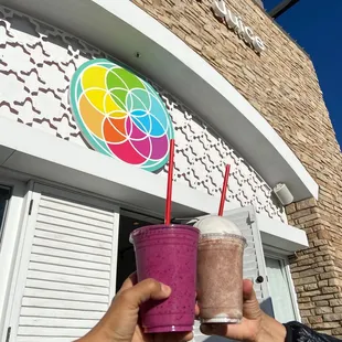 Drinks in front of the store