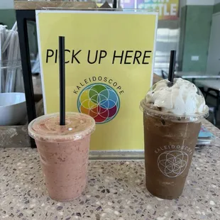 Strawberry Warrior and Iced Protein Coffee