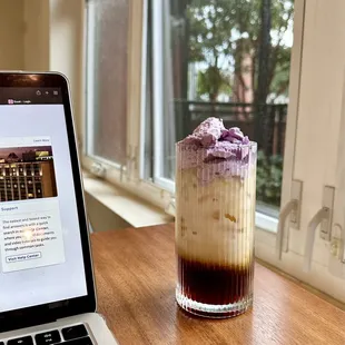 coconuts cold brew with ube whip