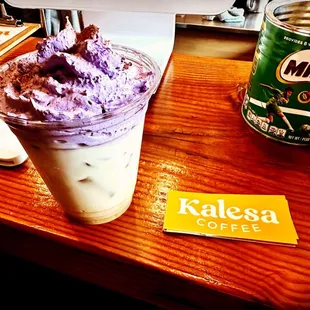 Coconut Cold Brew with Ube Whip