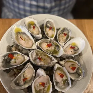 Dozen of California oysters.... So buttery