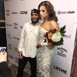 a man and a woman posing for a picture