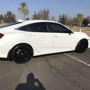 After with new tires and 17" wheels.