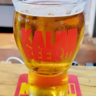 Green Mango Fruited Sour Beer 16floz Draft $8.50 (11/16/23). @KalihiBeer #Kalihi #Oahu #Hawaii #CraftBeer #Beer #DrinkPorn
