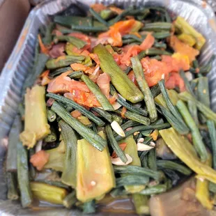 Small pan pinacbet, no meat just vegetables but still good!