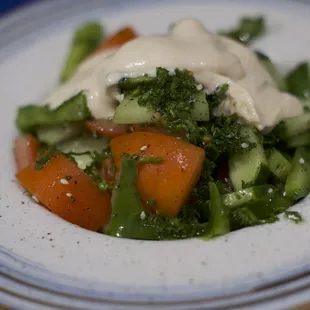 a plate of salad