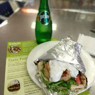 a sandwich wrapped in foil